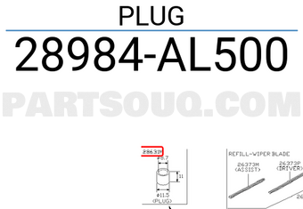 Nissan 28984AL500 PLUG
