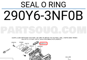 Nissan 290Y63NF0B SEAL O RING