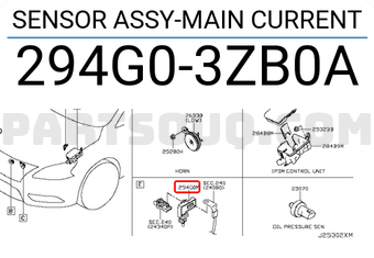 Nissan 294G03ZB0A SENSOR ASSY-MAIN CURRENT