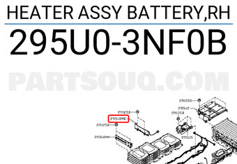 Nissan 295U03NF0B HEATER ASSY BATTERY,RH