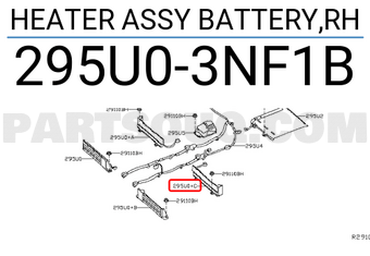 Nissan 295U03NF1B HEATER ASSY BATTERY,RH