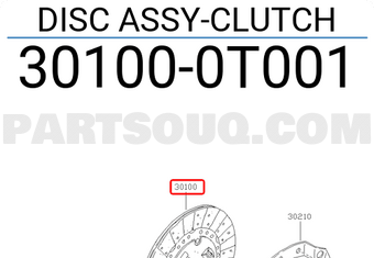 Nissan 301000T001 DISC ASSY-CLUTCH