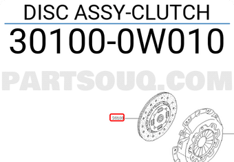 Nissan 301000W010 DISC ASSY-CLUTCH