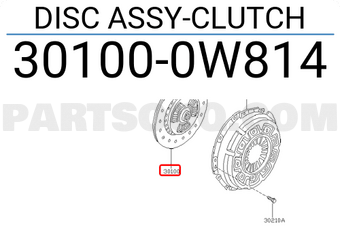 Nissan 301000W814 DISC ASSY-CLUTCH
