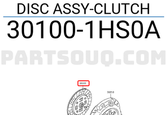 Nissan 301001HS0A DISC ASSY-CLUTCH