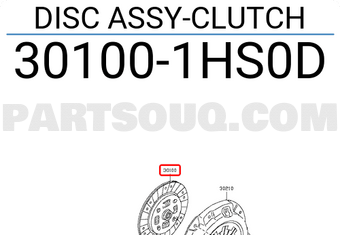 Nissan 301001HS0D DISC ASSY-CLUTCH