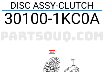 Nissan 301001KC0A DISC ASSY-CLUTCH