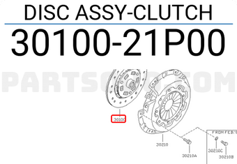 Nissan 3010021P00 DISC ASSY-CLUTCH