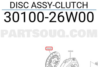 Nissan 3010026W00 DISC ASSY-CLUTCH