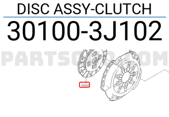 Nissan 301003J102 DISC ASSY-CLUTCH