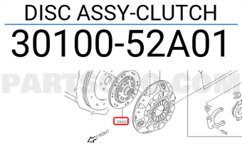 Nissan 3010052A01 DISC ASSY-CLUTCH