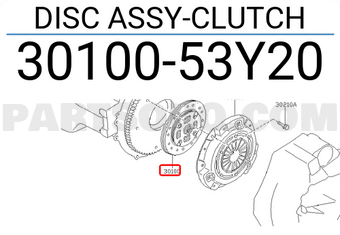 Nissan 3010053Y20 DISC ASSY-CLUTCH