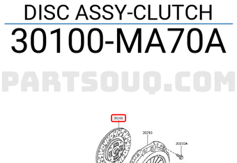 Nissan 30100MA70A DISC ASSY-CLUTCH