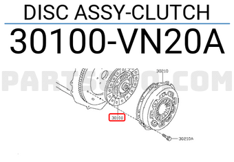 Nissan 30100VN20A DISC ASSY-CLUTCH