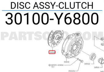 Nissan 30100Y6800 DISC ASSY-CLUTCH