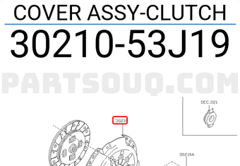 Nissan 3021053J19 COVER ASSY-CLUTCH
