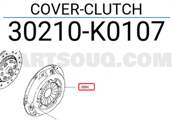 Nissan 30210K0107 COVER-CLUTCH
