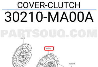 Nissan 30210MA00A COVER-CLUTCH