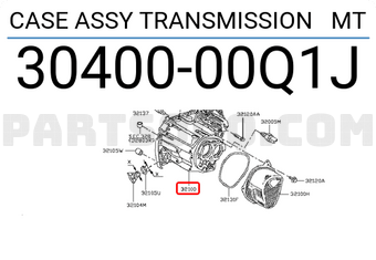 Nissan 3040000Q1J CASE ASSY TRANSMISSION MT