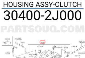 Nissan 304002J000 HOUSING ASSY-CLUTCH