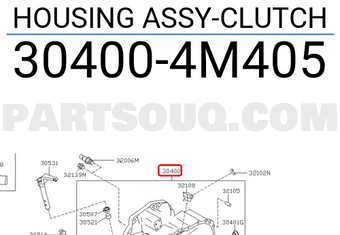 Nissan 304004M405 HOUSING ASSY-CLUTCH