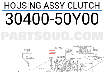 Nissan 3040050Y00 HOUSING ASSY-CLUTCH
