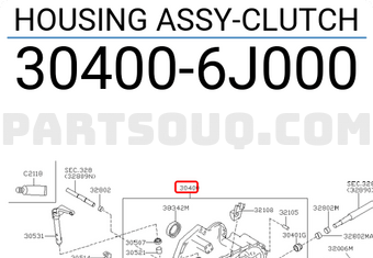 Nissan 304006J000 HOUSING ASSY-CLUTCH