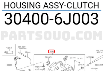 Nissan 304006J003 HOUSING ASSY-CLUTCH