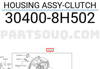 Nissan 304008H502 HOUSING ASSY-CLUTCH