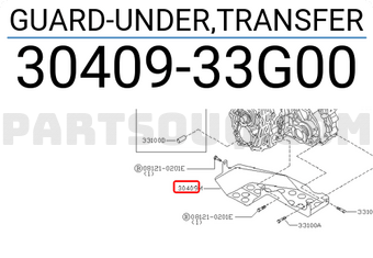 Nissan 3040933G00 GUARD-UNDER,TRANSFER