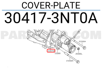 Nissan 304173NT0A COVER-PLATE