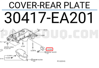 Nissan 30417EA201 COVER-REAR PLATE