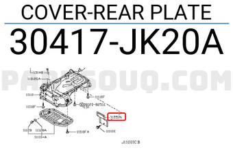 Nissan 30417JK20A COVER-REAR PLATE