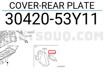 Nissan 3042053Y11 COVER-REAR PLATE