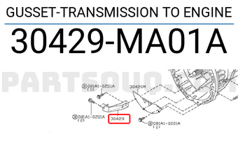 Nissan 30429MA01A GUSSET-TRANSMISSION TO ENGINE