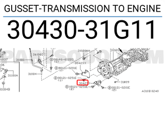 Nissan 3043031G11 GUSSET-TRANSMISSION TO ENGINE