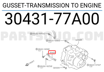Nissan 3043177A00 GUSSET-TRANSMISSION TO ENGINE