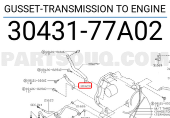 Nissan 3043177A02 GUSSET-TRANSMISSION TO ENGINE
