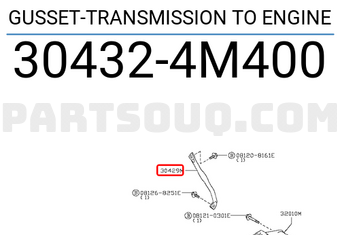 Nissan 304324M400 GUSSET-TRANSMISSION TO ENGINE