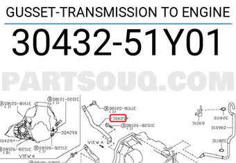 Nissan 3043251Y01 GUSSET-TRANSMISSION TO ENGINE