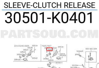 Nissan 30501K0401 SLEEVE-CLUTCH RELEASE
