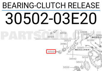 Nissan 3050203E20 BEARING-CLUTCH RELEASE