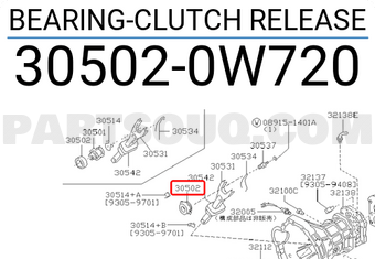 Nissan 305020W720 BEARING-CLUTCH RELEASE
