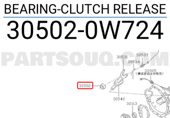 Nissan 305020W724 BEARING-CLUTCH RELEASE