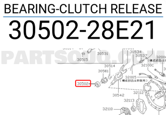 Nissan 3050228E21 BEARING-CLUTCH RELEASE