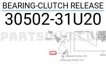Nissan 3050231U20 BEARING-CLUTCH RELEASE