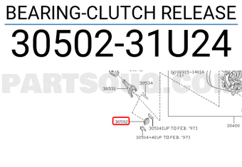Nissan 3050231U24 BEARING-CLUTCH RELEASE