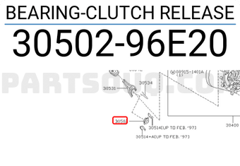 Nissan 3050296E20 BEARING-CLUTCH RELEASE