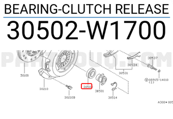 Nissan 30502W1700 BEARING-CLUTCH RELEASE