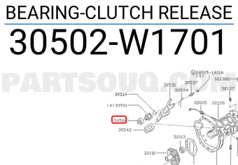 Nissan 30502W1701 BEARING-CLUTCH RELEASE